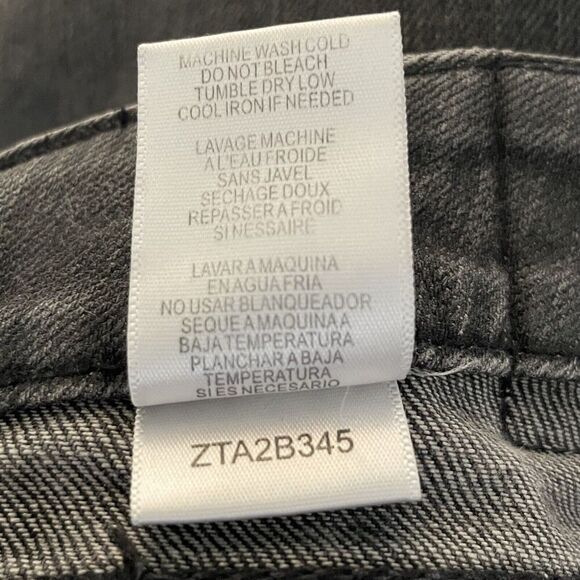 BCBGeneration Jeans 28 Black Dark Grey Denim Generation Logo Straight Leg Skinny - Picture 7 of 7